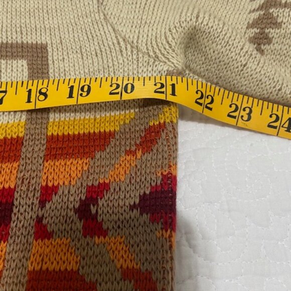 VINTAGE Pendleton Virgin Wool Harding Sweater Chief Joseph Pattern Size L - Picture 14 of 16